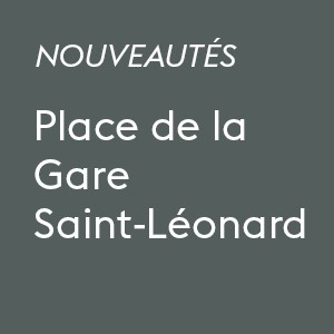 Aménagement extérieur et mobilier urbain, Place de la Gare, Commune de Saint-Léonard