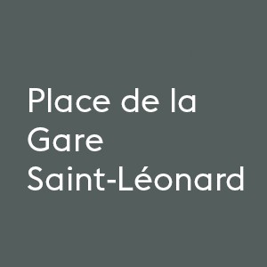 Aménagement extérieur et mobilier urbain, Place de la Gare, Commune de Saint-Léonard